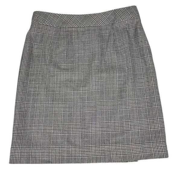 Brooks Brothers Wrap Skirt size 16 Black Purple Plaid - Picture 2 of 9